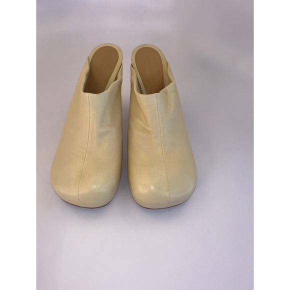 Bottega Veneta Bold Mules Platform Heel Butter Beige Yellow Leather Size 37 - Picture 8 of 14